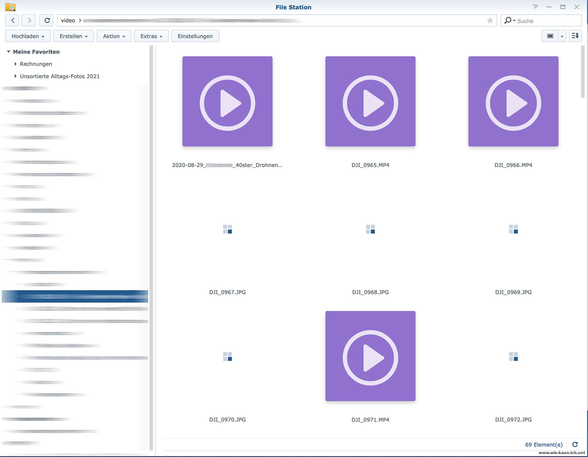 Synology NAS Thumbnails (Vorschaugrafiken) für Videos in File Station