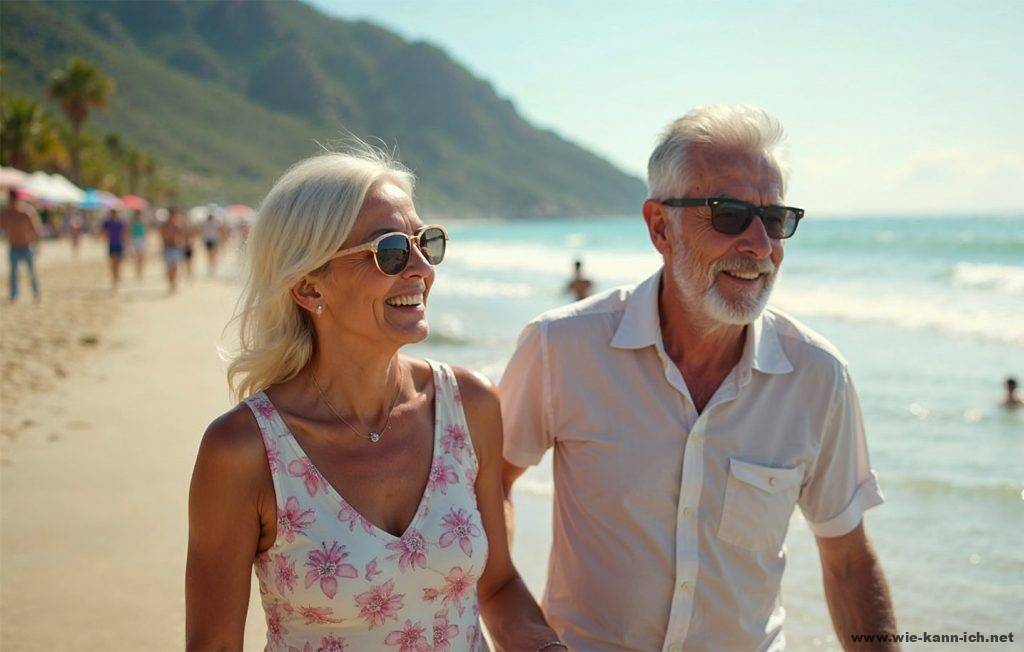 Foto eines älteren Ehepaars am Strand